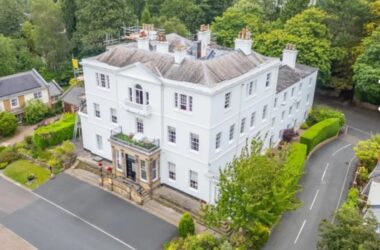 Aerial view of Mapperley Hall in the Mapperley Park area of Nottingham