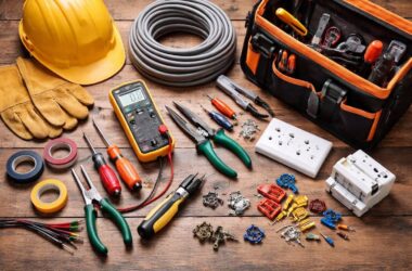 AI Image of typical equipment of UK electricians