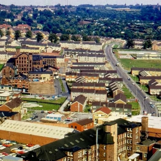 Nottingham view over the St Anns Estate from Victoria Centre Flats in 1976