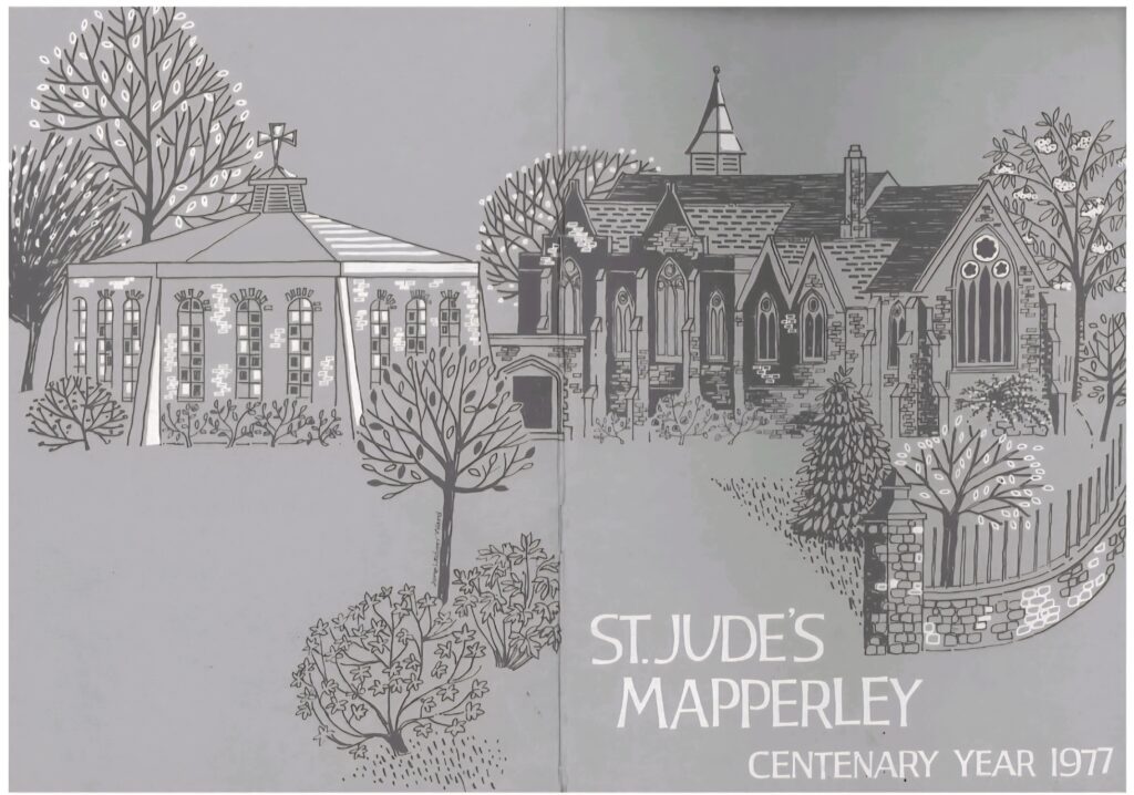 The cover of a 1977 publication St Jude's Mapperley Centenary Year 1977