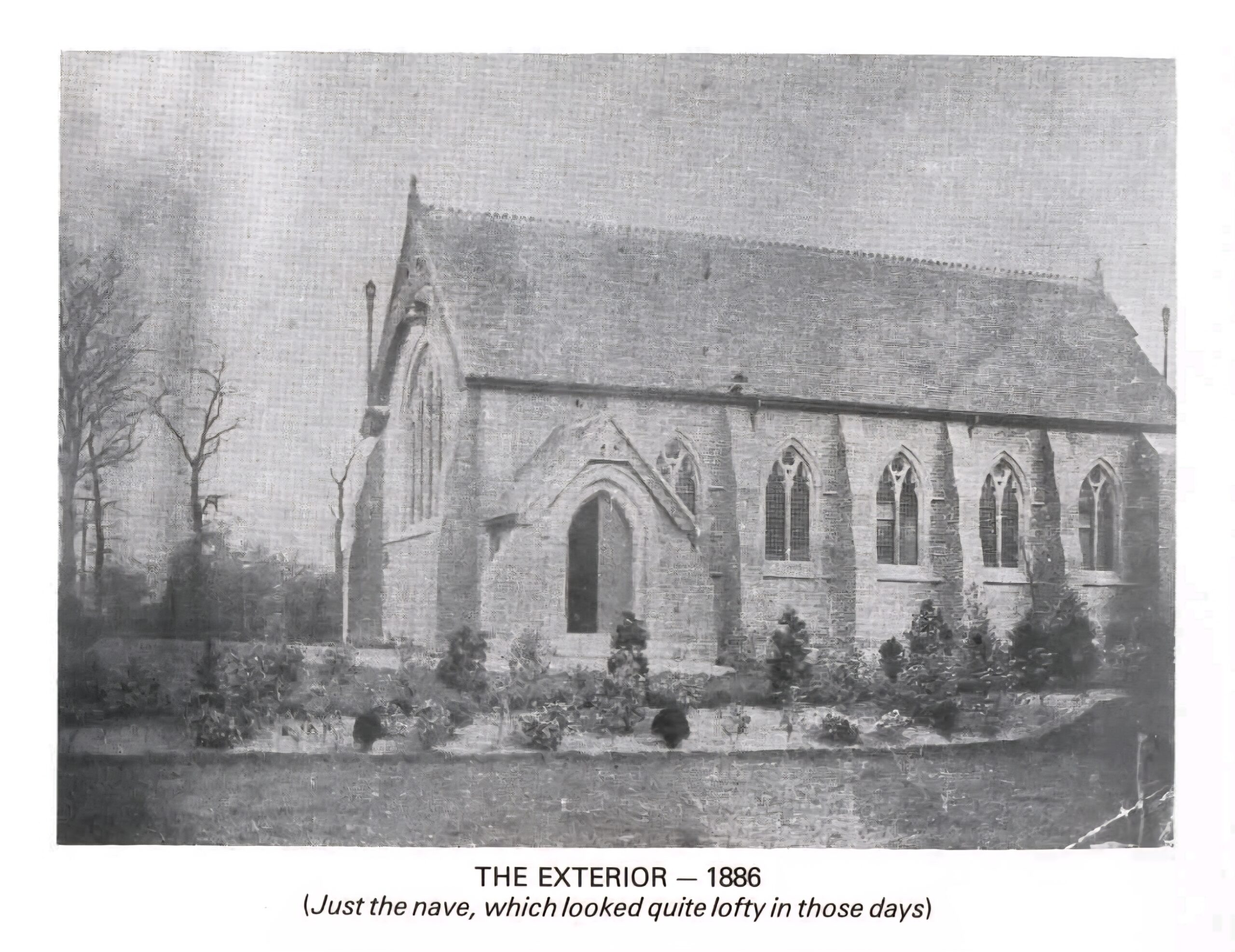 Monochrome photo of St Jude's Church Mapperley in 1886